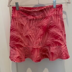 Tommy Bahama Pink Leaf Print Mini Skort